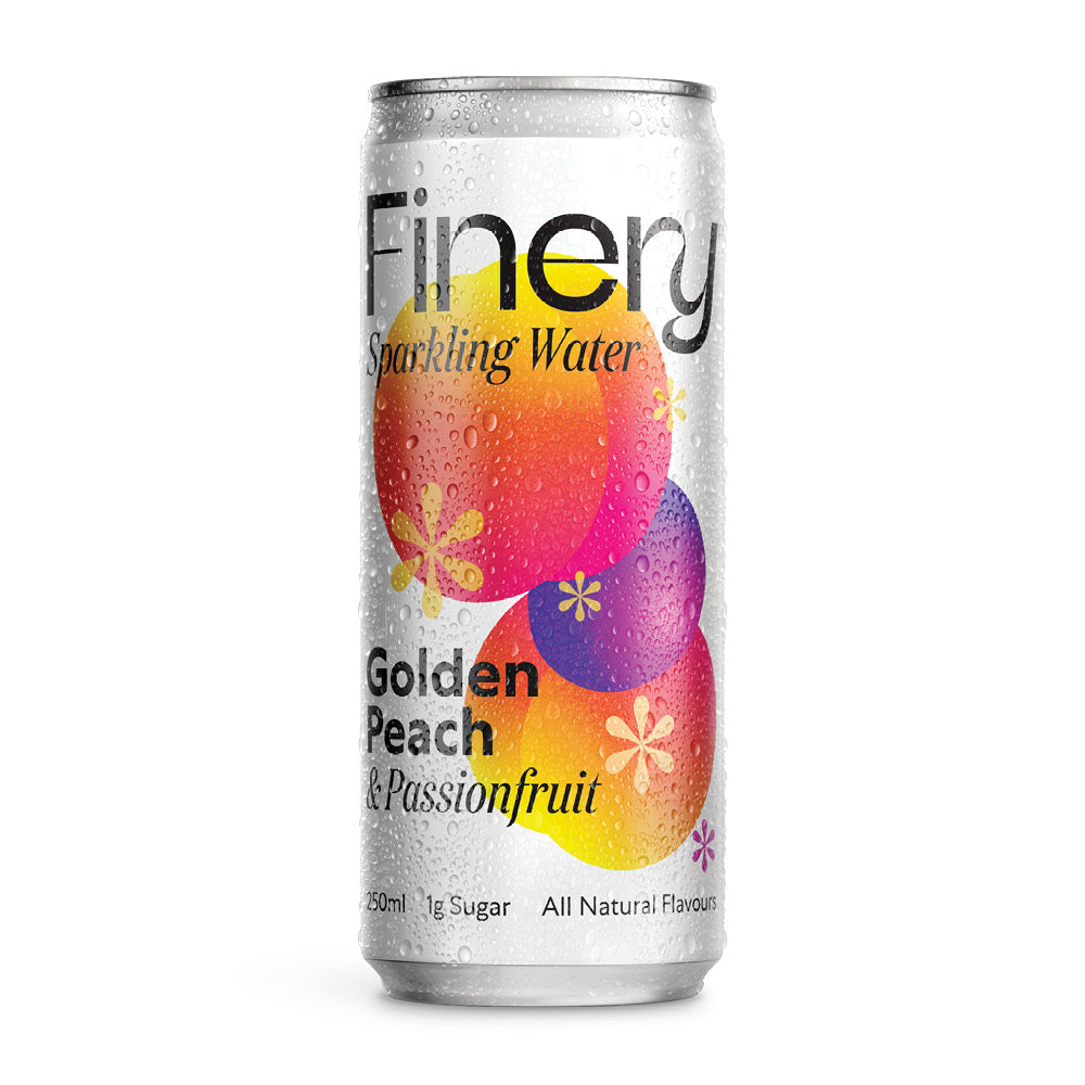 Finery Sparkling Water - 24 Pack Golden Peach and Passionfruit